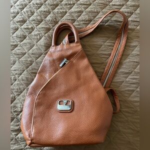 Valentina Tan Leather Backpack